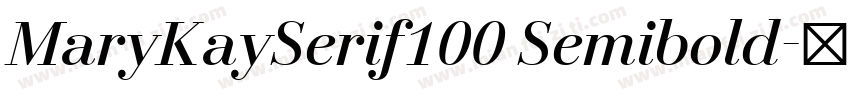 MaryKaySerif100 Semibold字体转换